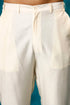 SHRESTHA BY VASTRAMAY Men's Onion Pink Chanderi Cotton Embellished Kurta Pant Set